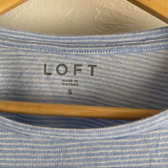LOFT Striped Long Sleeve Crop Tee - Picture 5 of 5